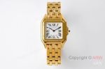 High Quality Replica CARTIER Panthère de Cartier Gold 316 Stainless Steel Strap White Face Dial Double-Layer Square Case Watch 27*37mm